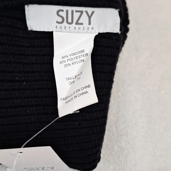 NEW Black Ribbed Winter Hat - Picture 3 of 3